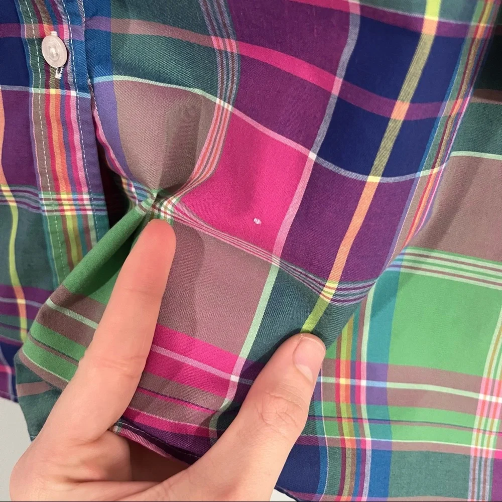 Chaps size 2X plaid button down shirt - Picture 6 of 13